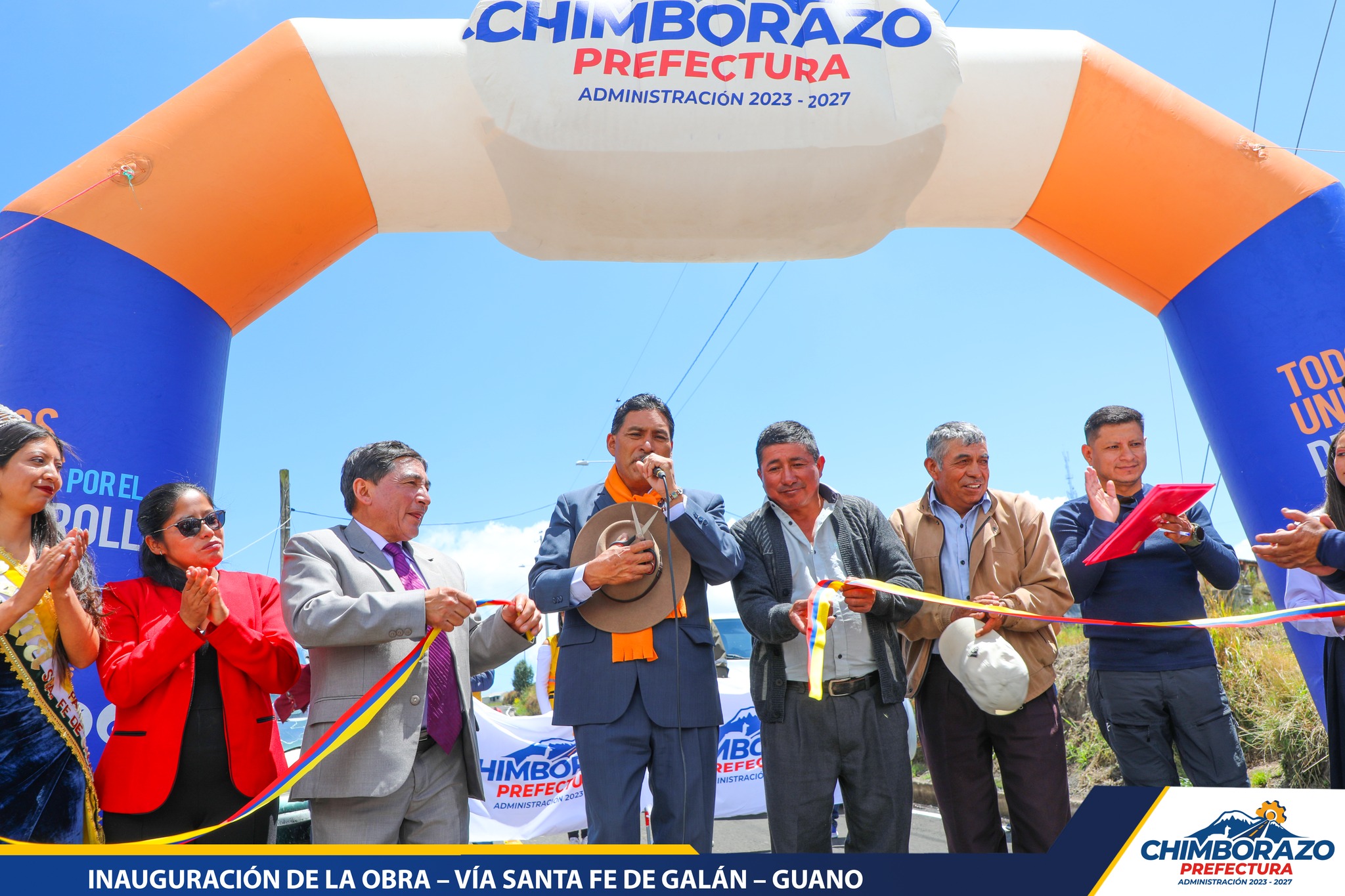 INAUGURACIÓN DE LA OBRA – VÍA SANTA FE DE GALÁN – GUANO